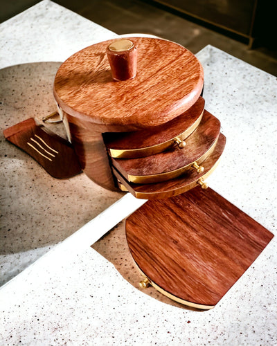 "Herbaciarnik" en bois rétro avec option de gravure