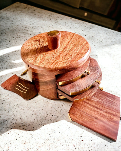 "Herbaciarnik" en bois rétro avec option de gravure