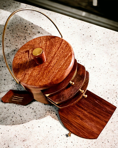 "Herbaciarnik" en bois rétro avec option de gravure