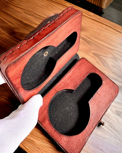 "Komandorskie Etui" – Étui pour Montre de Poche ou Boussole Fait Main avec Possibilité de Personnalisation