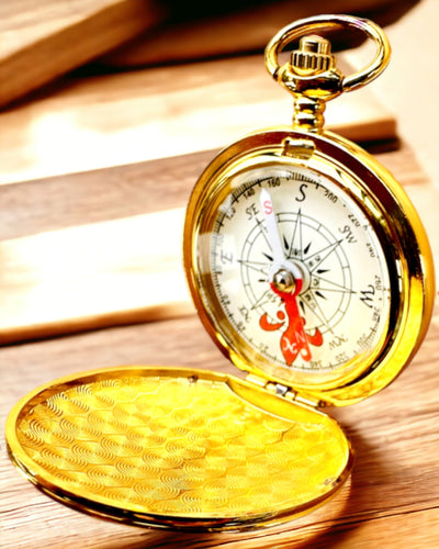 Kompas Wędrowiec avec Option de Gravure - couleur dorée