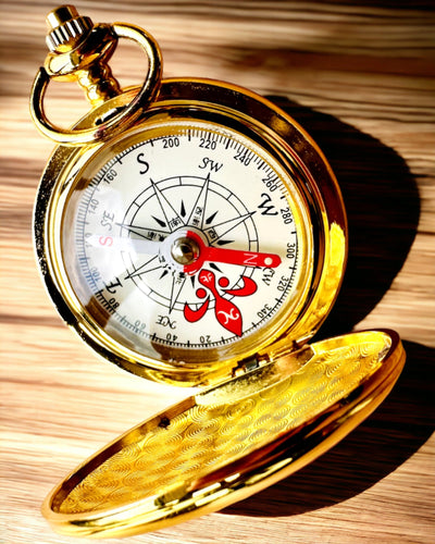 Kompas Wędrowiec avec Option de Gravure - couleur dorée