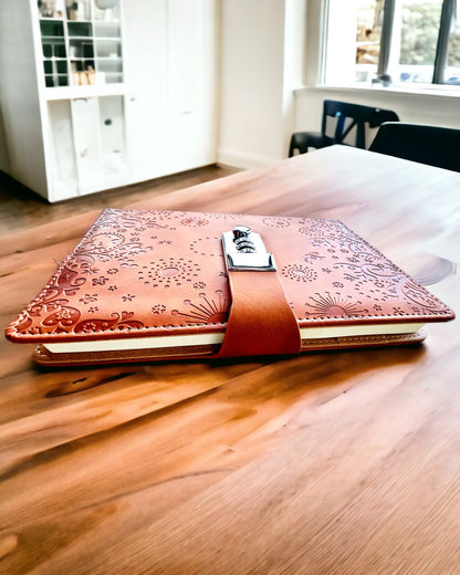 Carnet Exclusif, cuir PU, A5 avec Serrure à Code - "Secret Journal", personnalisation par gravure