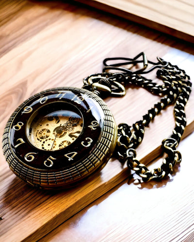 Pocket watch "Retro Elegance", customizable with engraving