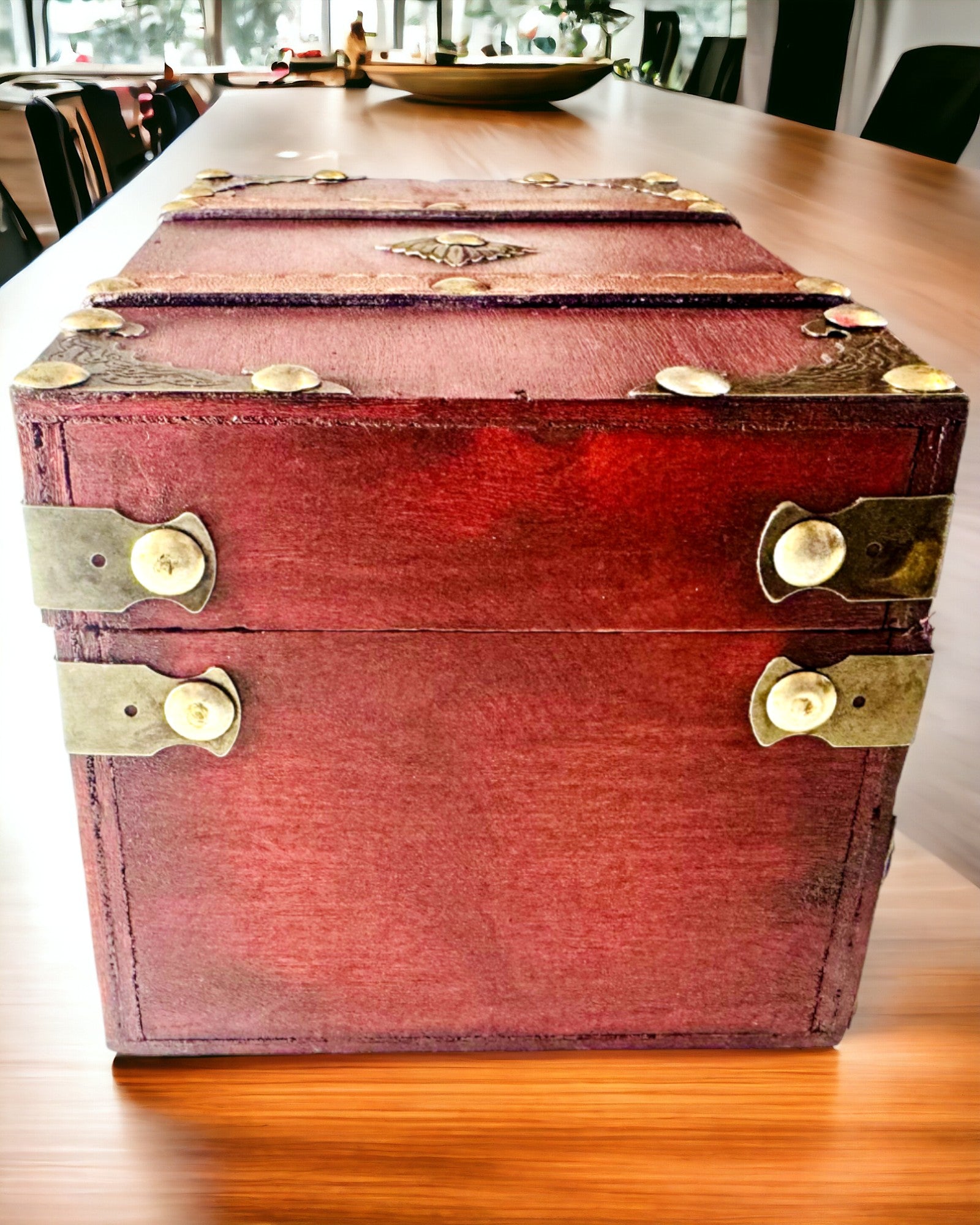 Holzkiste 'Piraten-Schatztruhe' – Vintage-Schmuck- und Krimskramskiste