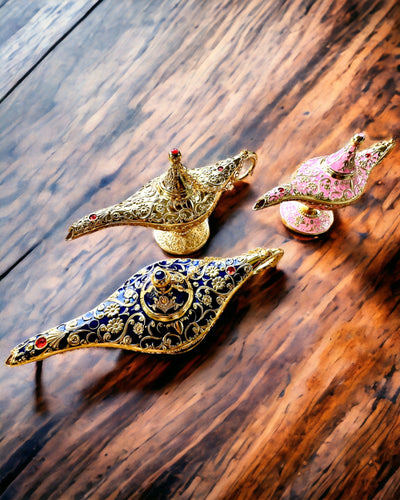 Lampada Magica di Aladino con Opzione di Incisione - Variante Classica Oro, intrecciata