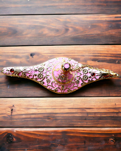 Lampe Magique d'Aladin avec Option de Gravure - Variante Rose, entrelacée d'or
