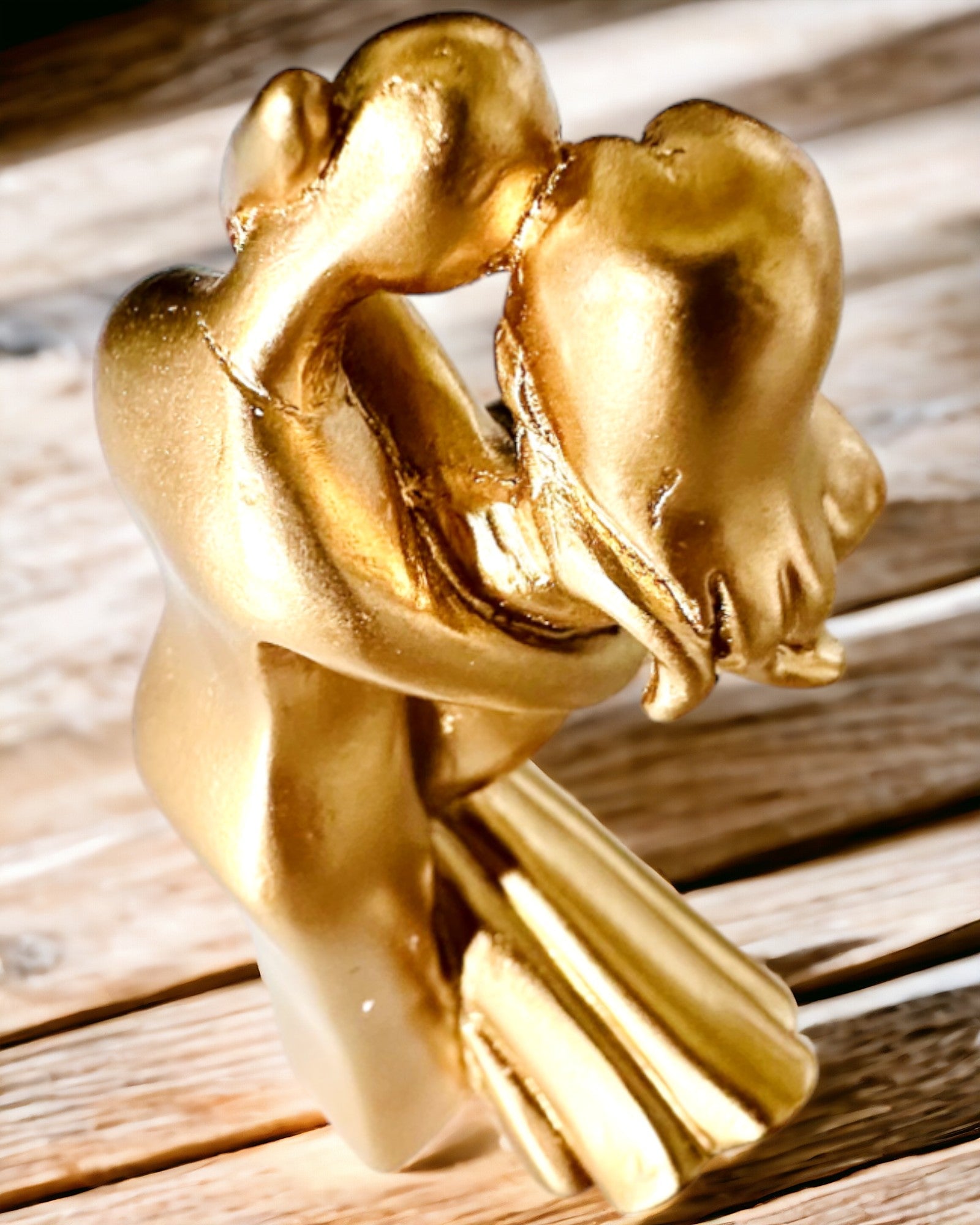 Złoty Taniec Miłości - Piccola Statua Decorativa con Opzione di Incisione