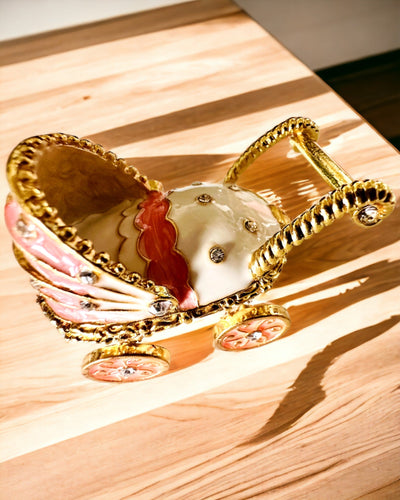 Petit Chariot de Conte de Fées pour Bijoux, Trésors - Élégance Royale, personnalisation par gravure