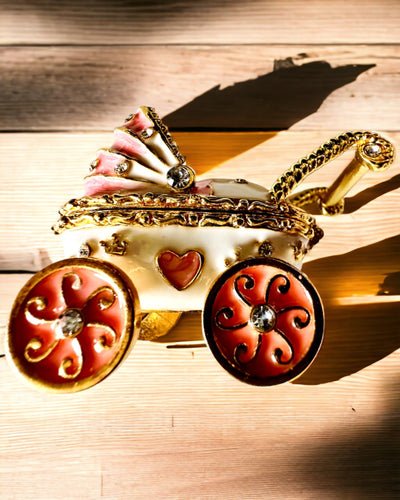 Petit Chariot de Conte de Fées pour Bijoux, Trésors - Élégance Royale, personnalisation par gravure