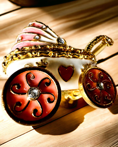 Petit Chariot de Conte de Fées pour Bijoux, Trésors - Élégance Royale, personnalisation par gravure