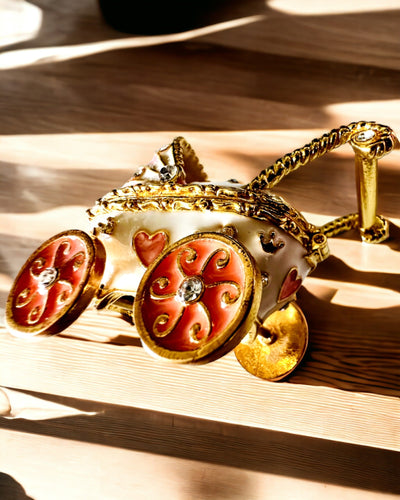 Petit Chariot de Conte de Fées pour Bijoux, Trésors - Élégance Royale, personnalisation par gravure