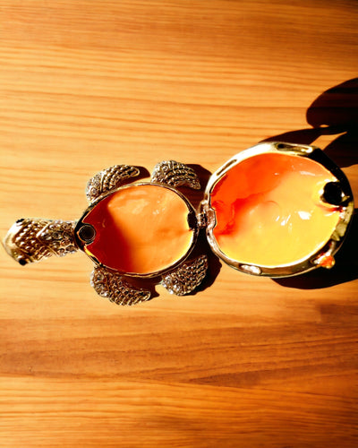 Szkatułka "Żółwiowa Rodzinka" - colore verde, personalizzazione con incisione