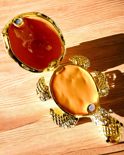 Szkatułka "Żółwiowa Rodzinka" - colore verde, personalizzazione con incisione