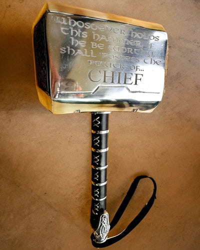 Thors Hammer "Chief" - Handgefertigter Handwerkshammer, Personalisierung mit Gravur als Geschenk