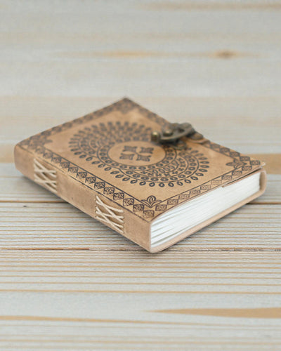 Taccuino in pelle Mandala blu (18x13 cm)