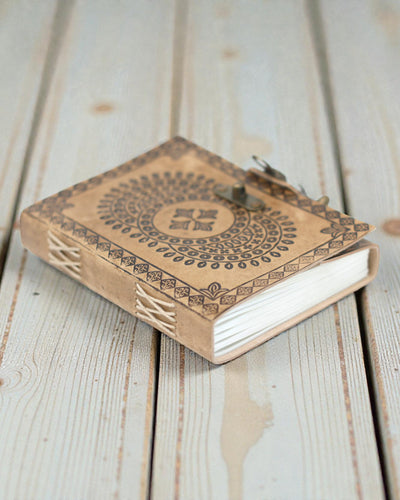 Taccuino in pelle Mandala blu (18x13 cm)