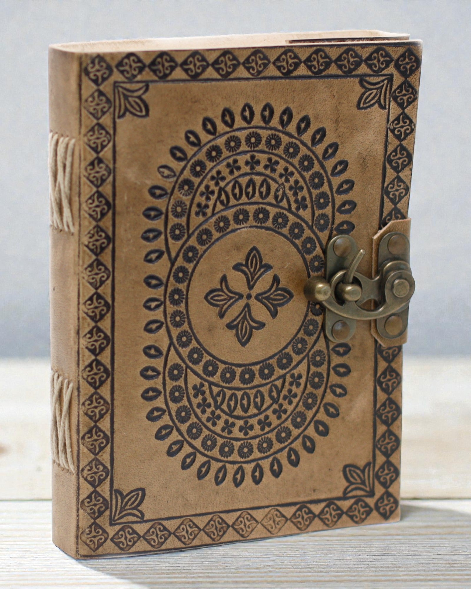 Taccuino in pelle Mandala blu (18x13 cm)