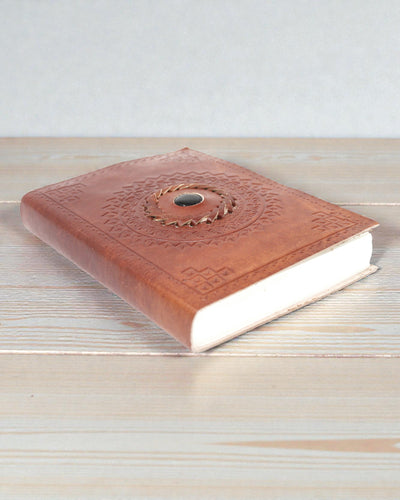 Taccuino in pelle Onice nero 17x12 cm