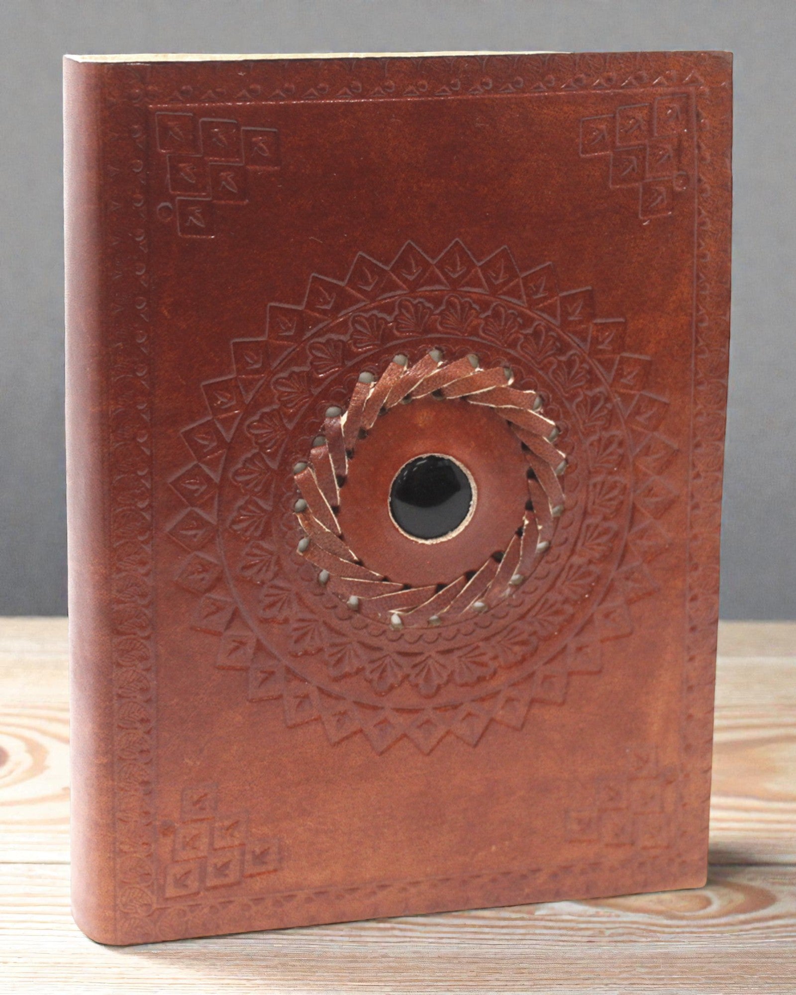 Taccuino in pelle Onice nero 17x12 cm