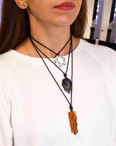 White Balance – Macramé Necklace with White Howlite