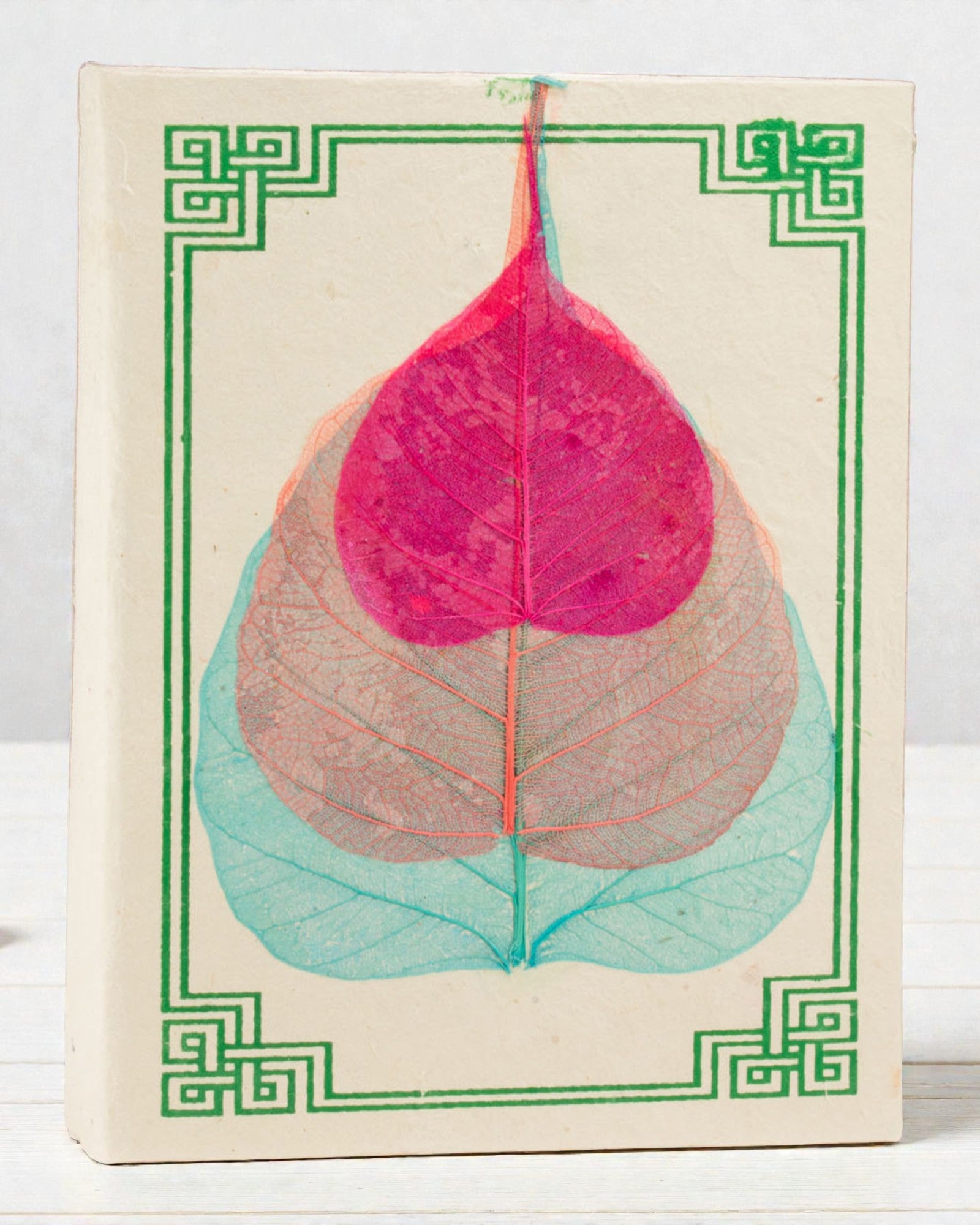 Mittleres Notizbuch „Bodhi-Blätter“ (15 x 12 cm) – 45 Blätter (Mustermischung)