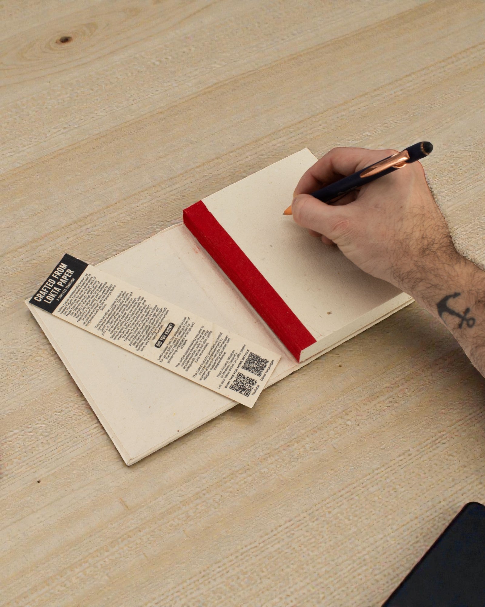 Mittleres Notizbuch „Bodhi-Blätter“ (15 x 12 cm) – 45 Blätter (Mustermischung)