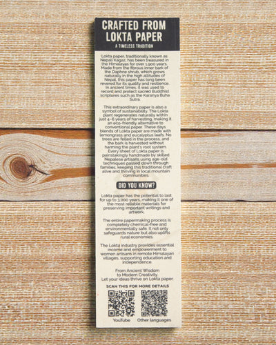 Écriture du patrimoine Lokta – grand carnet 21 × 15 cm, 45 feuilles, Vos mots enracinés dans la tradition