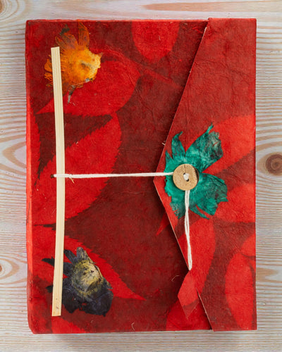 Taccuino artistico per gomito Ruby Bloom – Fiori audaci (45 fogli, 21 x 15 cm)