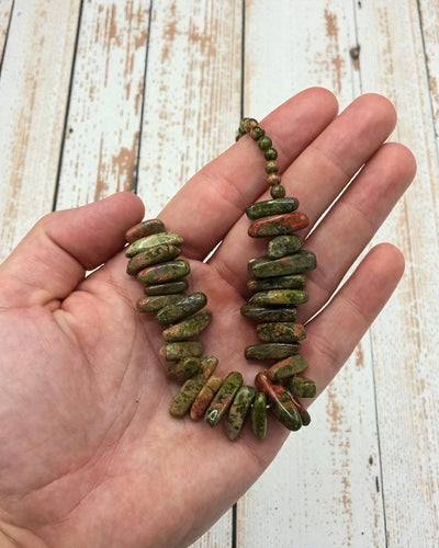 Collana con pietra Longstone - Agata muschiata