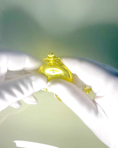 Montre de poche couleur or de style rétro avec possibilité de gravure