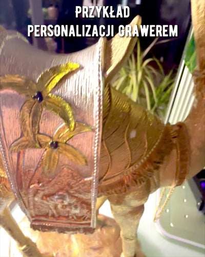 Statuette Voyageur du Désert Chameau Décoratif en Résine avec Possibilité de Gravure