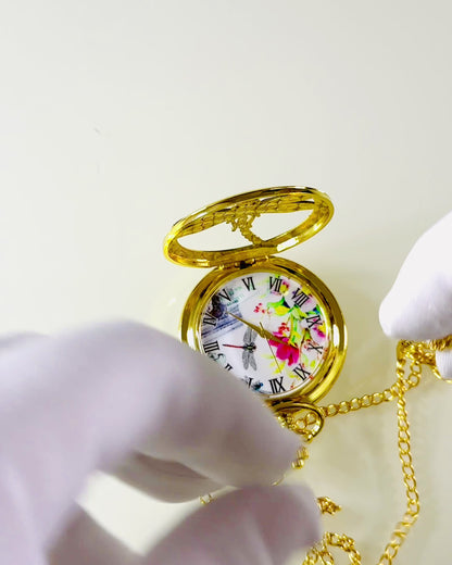 Orologio da Tasca Vintage Classico con Coperchio Trasparente