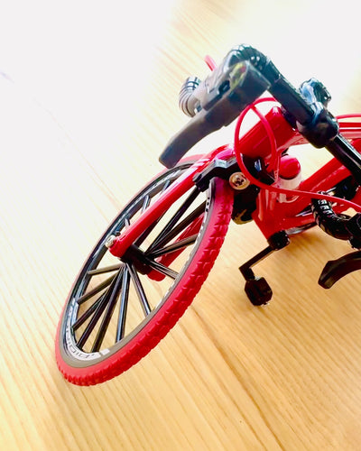 Miniature Metal Model Red Bicycle "SpeedMaster" personalized with engraving as a gift, 2 color variants
