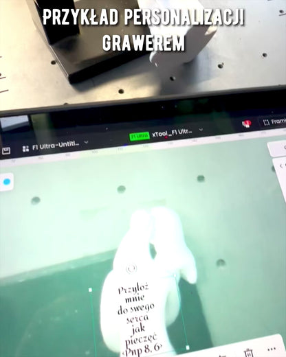 Elegant Union - Small Decorative Figurine with Engraving Option - white color