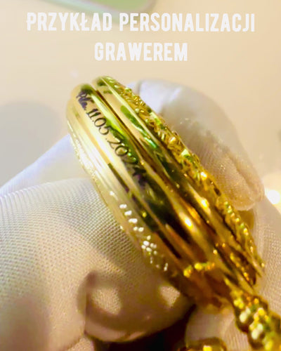 "Złoty Majestat" - Orologio da Tasca Meccanico di Lusso con Nucleo Trasparente. Personalizzazione con incisione