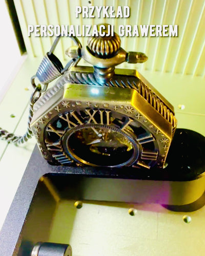 Orologio da Tasca Meccanico in Stile Steampunk Ottagonale Classico Colore Marrone - Senza Tempo