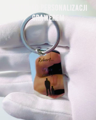 Portachiavi Militare ID "Piastrina" in Acciaio Inossidabile – Incisione Personalizzata