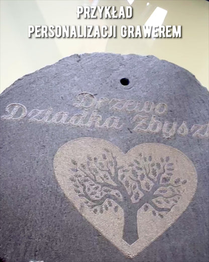 Natural Stone Coaster for Coffee, Tea with Personalized Engraving – Square, Circle, Hexagon, 10 cm
