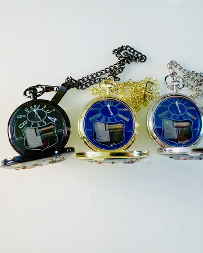 Pocket watch "Astrum Temporis" - Silver frame. Customizable with engraving.