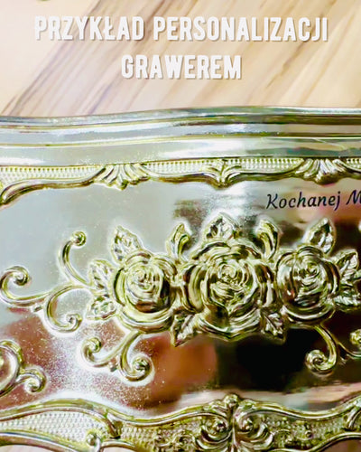 Elegante Taschentuchbox mit geprägten Blumen - Serviettenbehälter