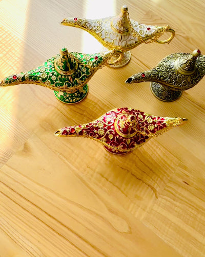 Lampada Magica di Aladino con Opzione di Incisione - Variante Oro Satinato