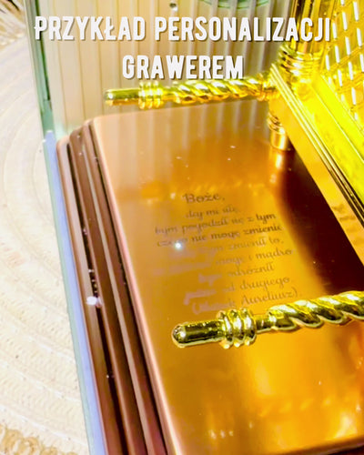 Majestätische Miniatur der Bundeslade in Goldfassung 11,2 x 5,8 x 7,3 cm - Exklusive Lade, Dekoration in Goldausführung