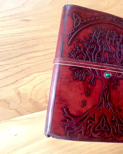 Large Leather Notebook Tree of Life – 20x16x2 cm