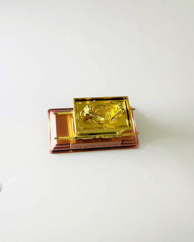 Majestätische Miniatur der Bundeslade in Goldfassung 11,2 x 5,8 x 7,3 cm - Exklusive Lade, Dekoration in Goldausführung