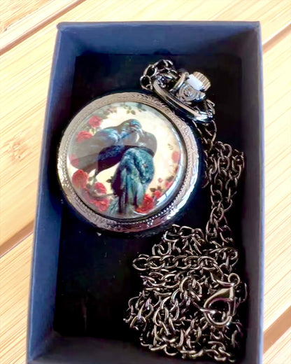 Orologio da Tasca 'Bacio dei Corvi' con Incisione – personalizzazione con incisione per regalo