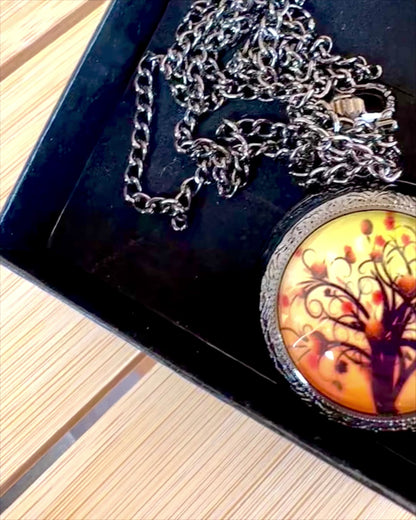 Taschenuhr "Baum des Lebens" mit Gravurmöglichkeit als Geschenk