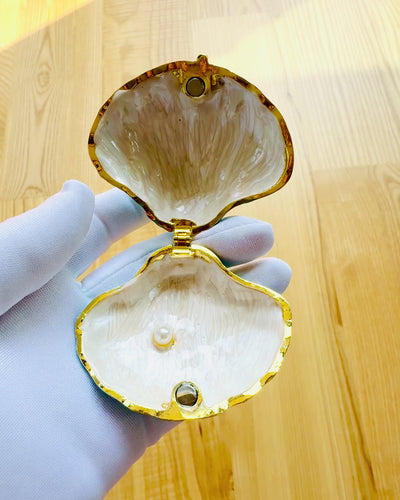 Schatzkammer der Erinnerungen Muschel - Schmuckversteck mit Personalisierung durch Gravur, Geschenk