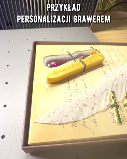 Ensemble de Calligraphie "Élégance en Pratique" avec Option de Gravure, pour cadeau. 2 variantes de couleur au choix
