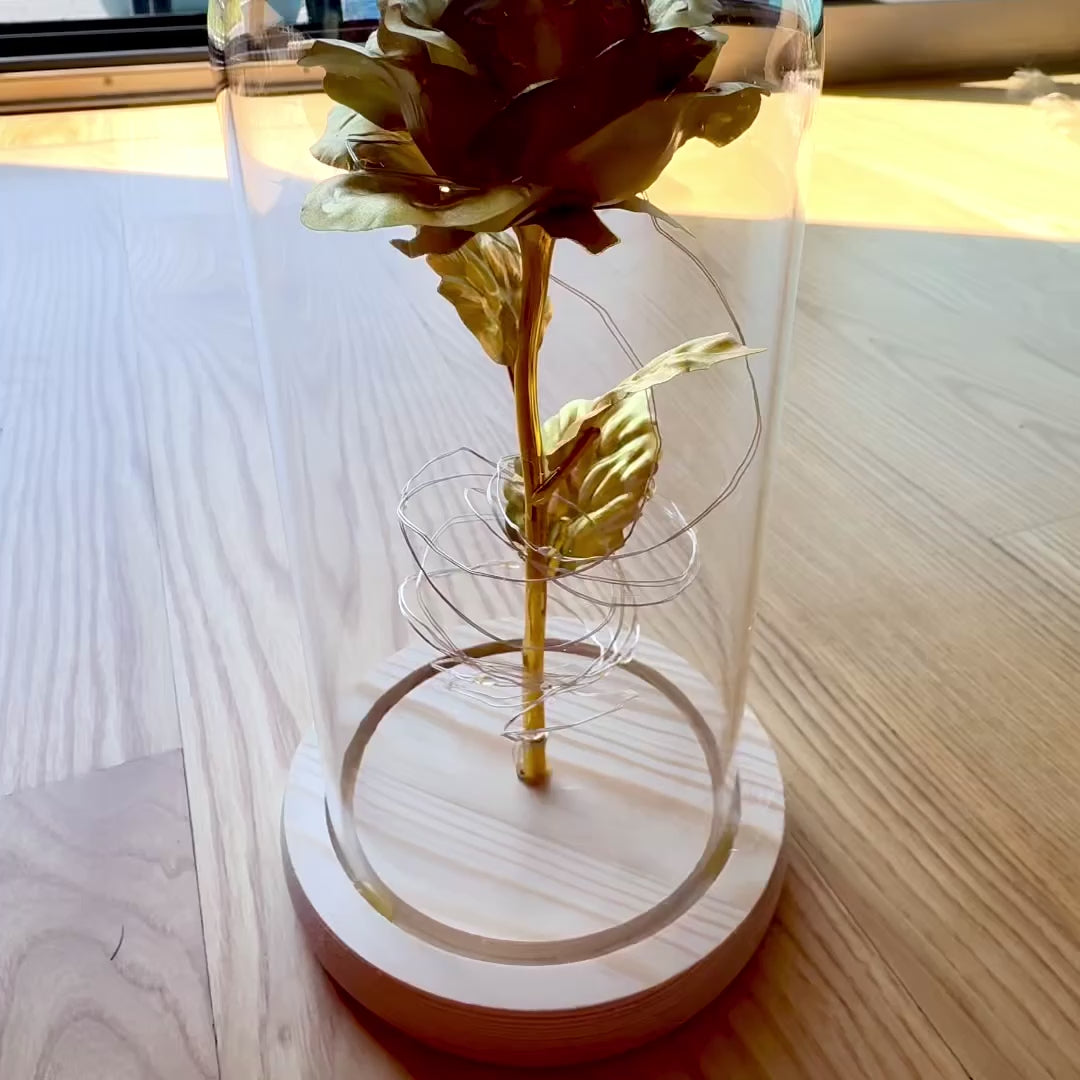 Lampe de chevet Rose LED avec possibilité de personnalisation par gravure, cadeau romantique, hauteur 21,5 cm, lumière douce, décoration idéale pour la chambre